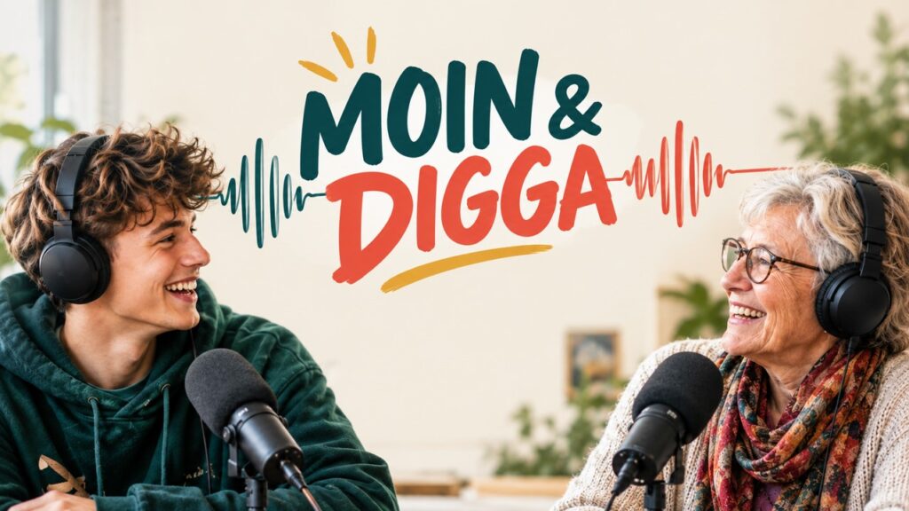 Moin & Digga - ein Podcast, der Generationen verbindet und Geschichten aus Ostbevern und der Region erzählt.